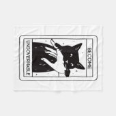 Retro wordt onbestuurbare zwarte kat bijten hand f fleece deken (Voorkant (Horizontaal))