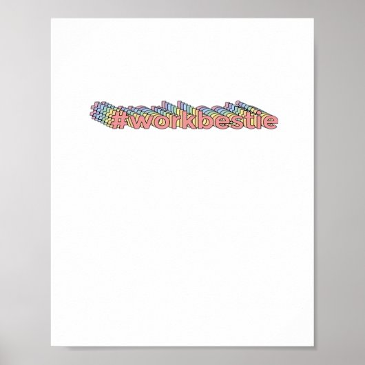 Retro Work Bestie Classic Poster (Voorkant)