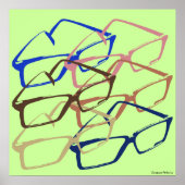 Retro Work Safety Glasses Artwork Poster (Voorkant)