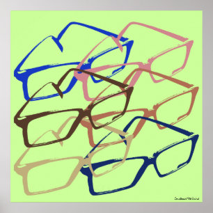 Retro Work Safety Glasses Artwork Poster