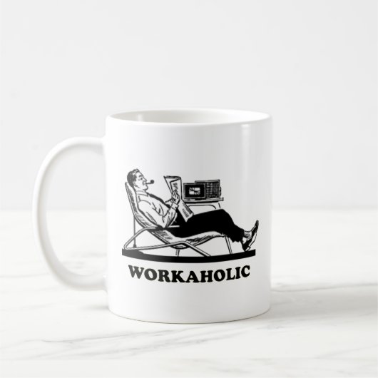 Retro Workaholic Koffiemok (Links)
