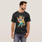 Retro Workout Kat 80 s 90 s Kitten Kitty T-shirt (Voorkant volledig)