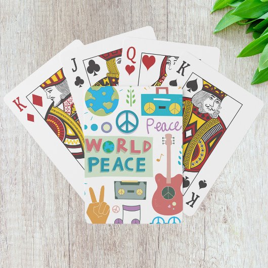 Retro World Peace Icons-speelkaarten Speelkaarten