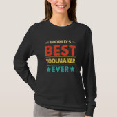 Retro World's Best Toolmaker Ever T-shirt (Voorkant)