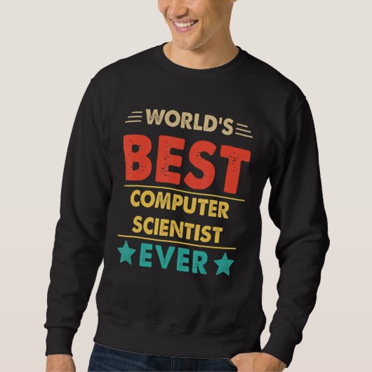 Retro World's beste computerwetenschapper ooit Trui (Voorkant)