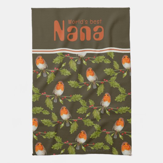 Retro World's beste Nana Custom Robin Theedoek (Verticaal)