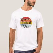Retro World's Coolest Dad, Sunset Design T-shirt (Voorkant)