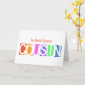 Retro World's grootste neef Kaart (Gele Bloem)