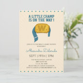 Retro Worstelen Baby Shower Kaart (Staand voorkant)