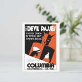 retro WPA het Devil theaterspel Briefkaart (Staand voorkant)