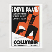retro WPA het Devil theaterspel Briefkaart (Voorkant)