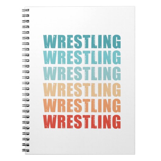 Retro Wrestling Gift Notitieboek (Voorkant)