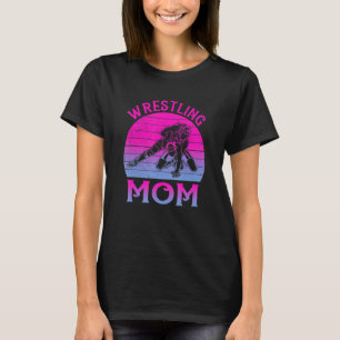 Retro Wrestling Mam Sports Mama Wrestler Moeder's T-shirt
