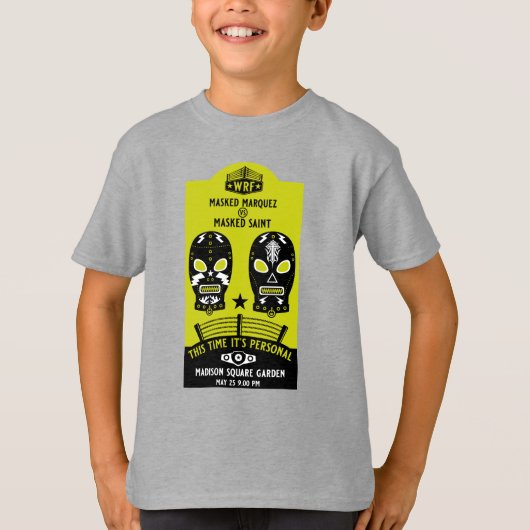 Retro Wrestling Poster T-shirt (Voorkant)