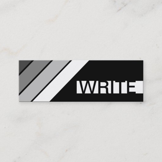retro WRITE Mini Visitekaartje (Voorkant)