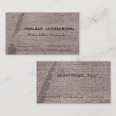 Retro  Writer Feather Quill Visitekaartje (Voorkant / Achterkant)