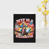 Retro WTF is een kilometerslange grappige patriott Kaart (Gele Bloem)