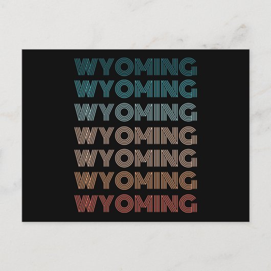 Retro Wyoming -Amerikaanse staatschenkingen Briefkaart (Voorkant)