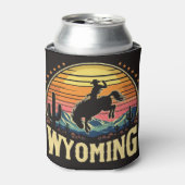 Retro Wyoming Cowboy Blikjeskoeler (Blikje Voorkant)
