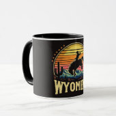 Retro Wyoming Cowboy Mok (Voorkant links)