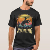 Retro Wyoming Cowboy T-shirt (Voorkant)