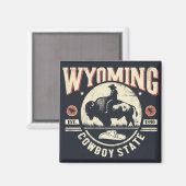 Retro Wyoming Magneet (Voorkant / Achterkant)
