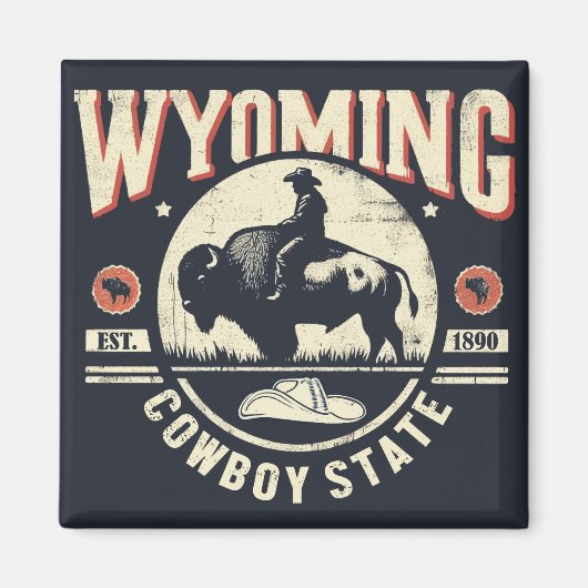 Retro Wyoming Magneet (Voorkant)