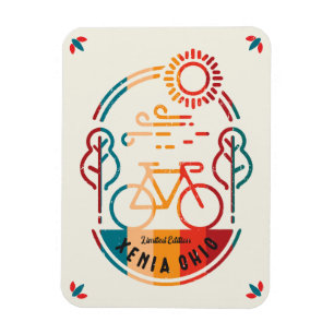 Retro Xenia Ohio Fietsroute Magneet