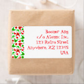 Retro Xmas Boomerangs Etiket (Insitu)