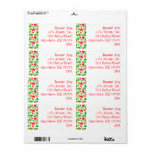 Retro Xmas Boomerangs Etiket (Full Sheet)