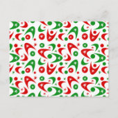 Retro Xmas Boomerangs Feestdagenkaart (Voorkant)