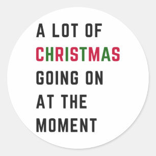 Retro Xmas Grappig veel kerst gaande op het strand Ronde Sticker