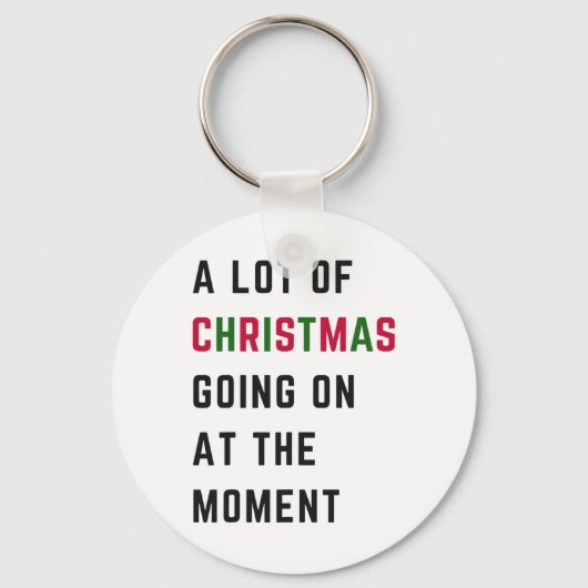 Retro Xmas Grappig veel kerst gaande op het strand Sleutelhanger (Voorkant)