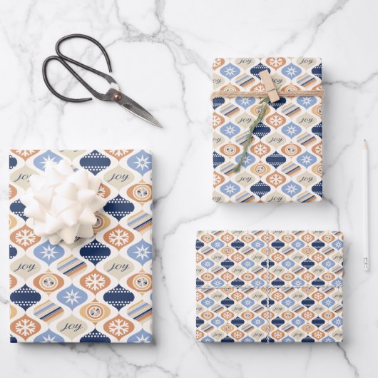 Retro Xmas Holiday Luxe Inpakpapier Vel (Voorkant)