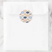 Retro Xmas Holiday Luxe Ronde Sticker (Tas)