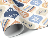 Retro Xmas Luxe Kerst Cadeaupapier (Rol Hoek)