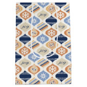 Retro Xmas Luxe Kerst Medium Cadeauzakje (Achterkant)