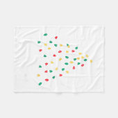 Retro Xmas Merry Christmas Tree Lights Fleece Deken (Voorkant (Horizontaal))