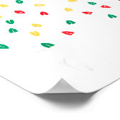 Retro Xmas Merry Christmas Tree Lights Poster (Hoek)