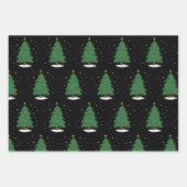 Retro Xmas Merry Kerstboom Lights Inpakpapier Vel (Voorkant)