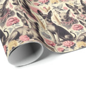 Retro Xoloitzcuintle naadloze illustratie Cadeaupapier (Rol Hoek)