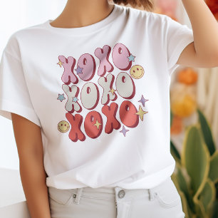Retro XOXO Happy Valentijnsdag T-shirt