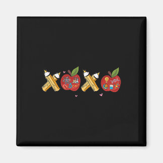 Retro Xoxo Pencil Apple Valentijnsdag Wetenschapsl Magneet