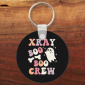Retro Xray Boo Boo Crew Ghost X-ray Technician Hal Sleutelhanger (Voorkant)