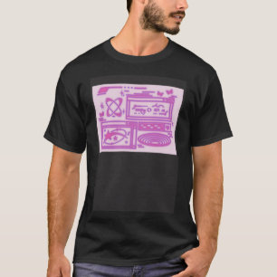 Retro Y2K 90s Control Room scherm in de ruimte T-shirt