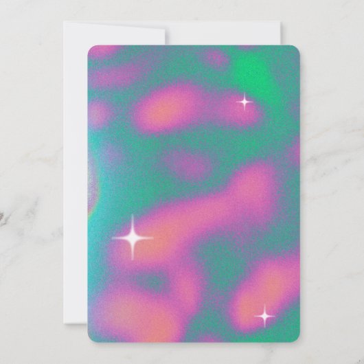 Retro y2k afstudeerfeest kaart (Achterkant)