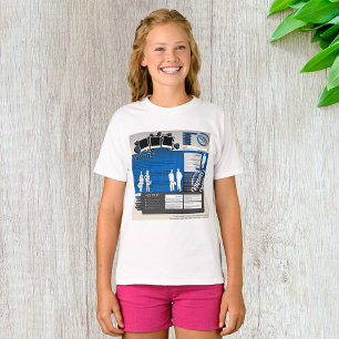Retro Y2K Blauwe Grunge Website Lay-out T-shirt