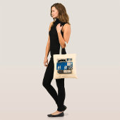 Retro Y2K Blauwe Grunge Website Lay-out Tote Bag
