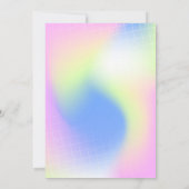 Retro Y2K Cyber Pink Neon Photo Graduation Aankondiging (Achterkant)