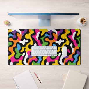 Retro y2k Esthetisch Kleurrijk Abstract Patroon Bureaumat